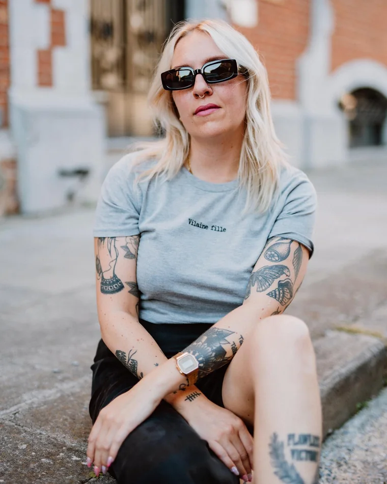 Crop top gris