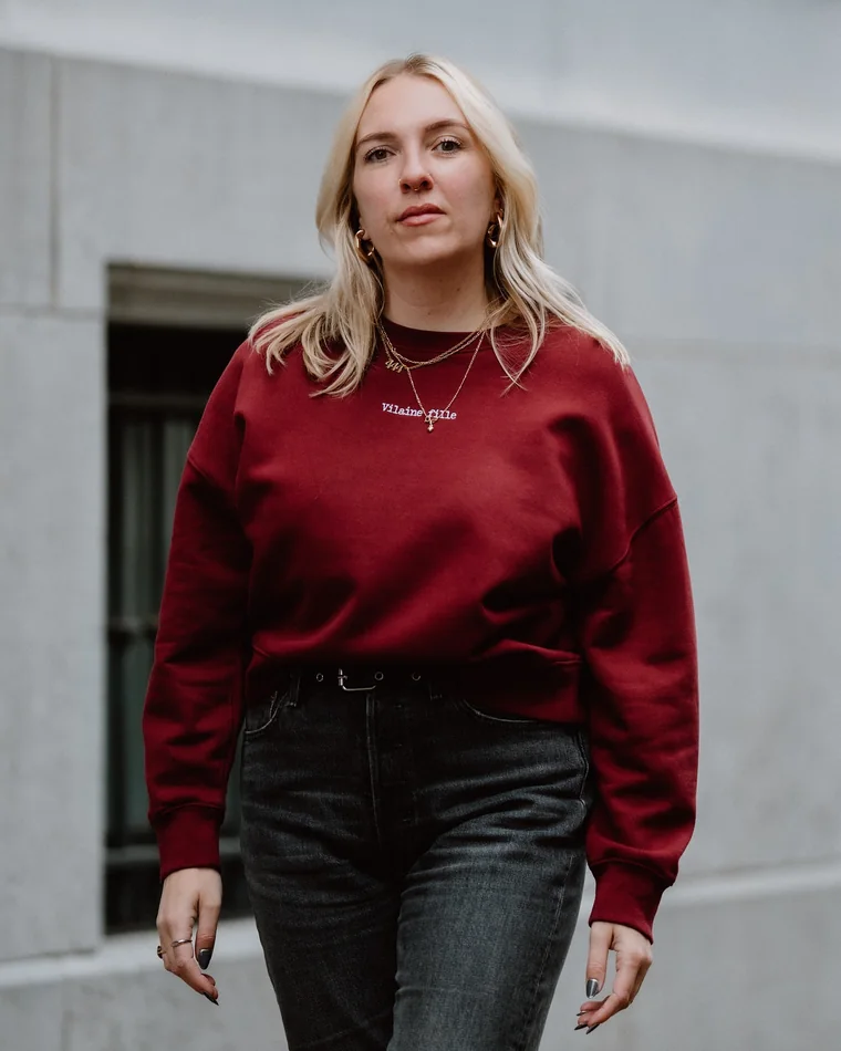 Sweat Vilaine fille burgundy
