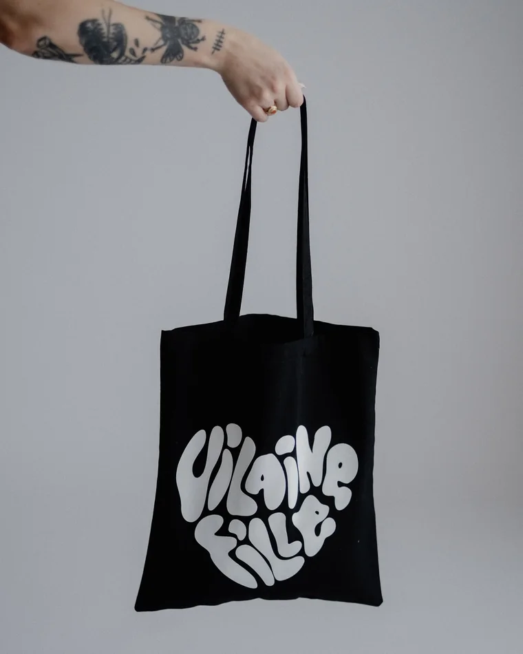 Tote bag Cœur noir