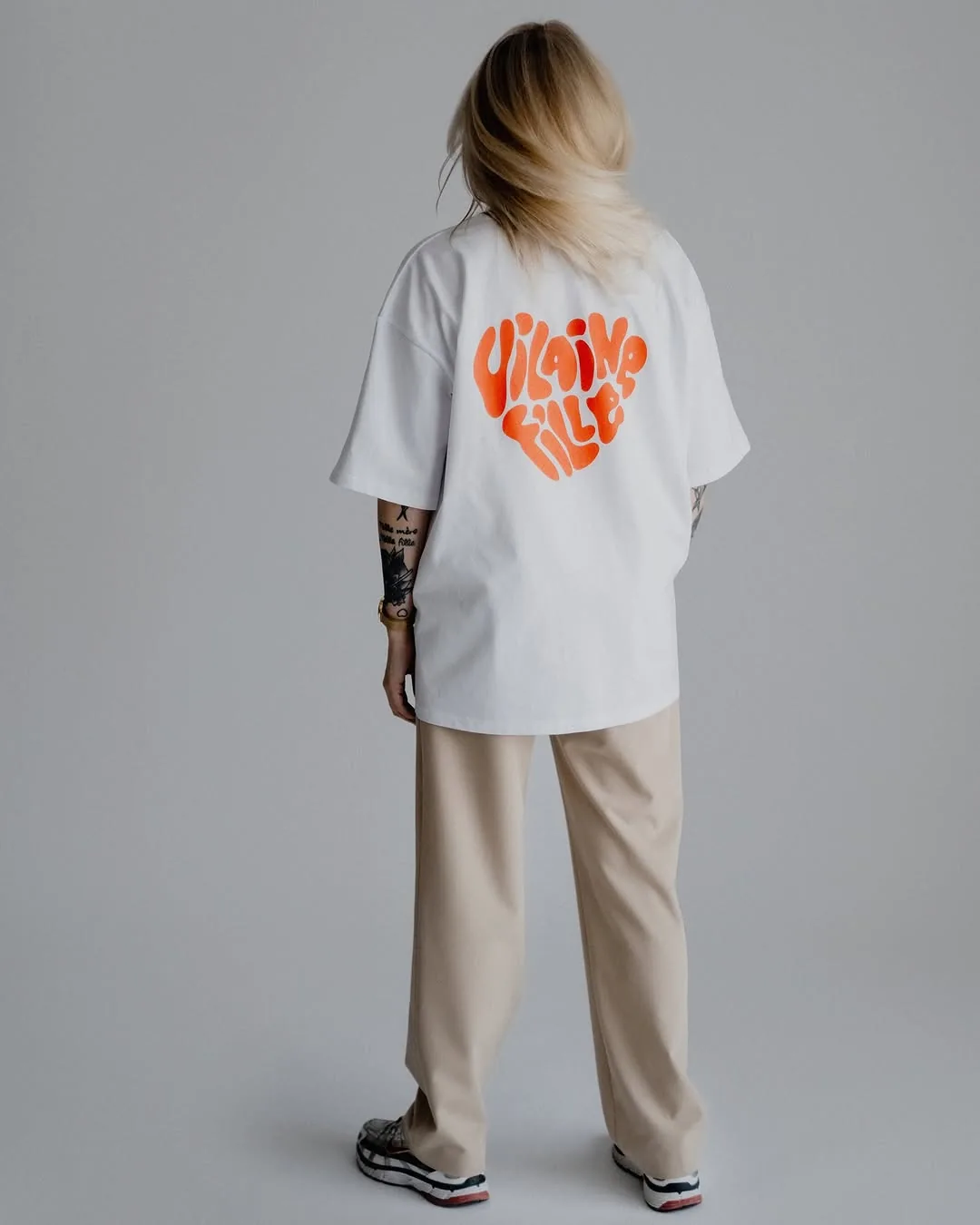 T-shirt blanc capsule Saint-Valentin cœur rouge